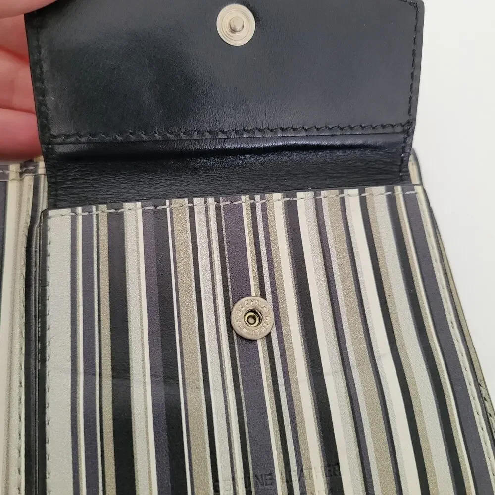 Paul Smith Jeans Unisex Leather Black Wallet Credit‎ Card ID Holder Bifold Logo